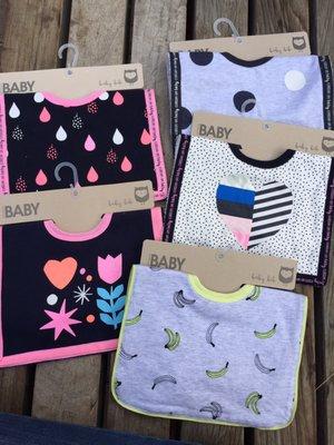 They have the cutest bibs here and they're 100% cotton!