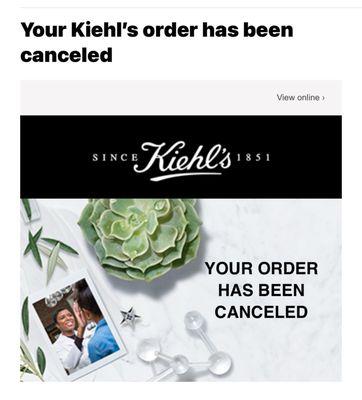 Store cancelled my order