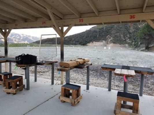 Rifle Benches (goes out to about 200 yards)