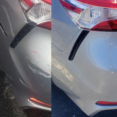 Before and after photos of my car