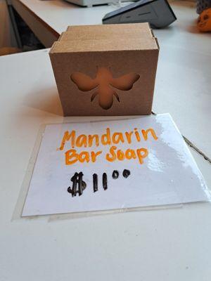 Mandarin bar soap $11