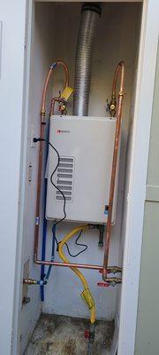 New Tankless Water Heater Installation....Removed Old Tank Water Heater From This Area...