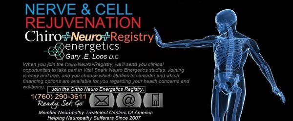 Gary E. Loos Dr. Chiropractic  Vital Spark Neuro Cell Rejuvenation Energetics CHIRO + NEURO REGISTRY (760)290-3611