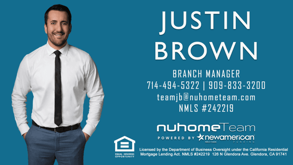 Justin Brown-Branch Manager at NuHome Team Powered By New American Funding