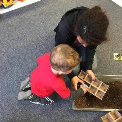 Planting, gardening and harvesting is an important part of curriculum