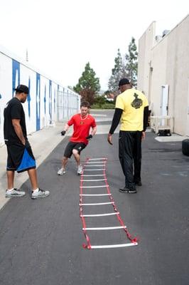 MLB Brando Decker with Trainer Albert Mccray an Joseph Scott