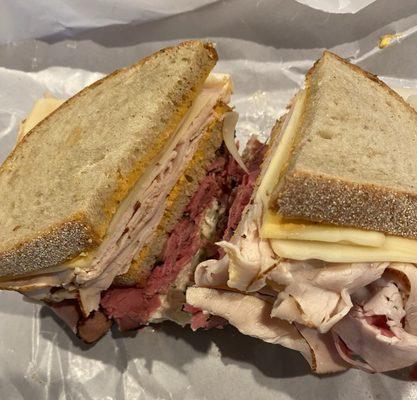 Roast Beef , Turkey and Swiss Sloppy Joe!