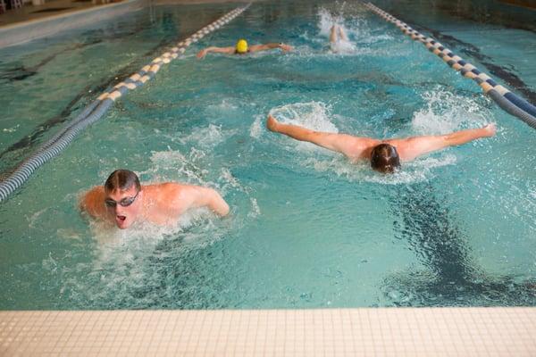 Lap swim available in our 25-yard pool.