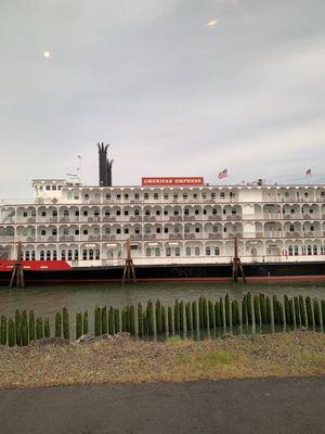 Maritime Ship in the water outside of museum