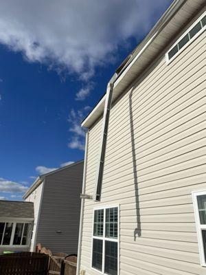 Gutter hanging off the back of my house due to storms for almost 7 weeks