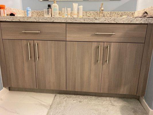 Bathroom vanity top and refacing is wonderful.