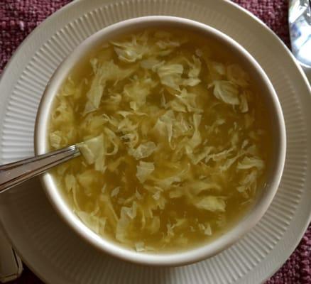 Delicious egg drop soup!