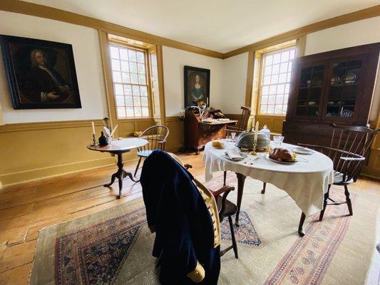 General Washington's office on the 1st floor