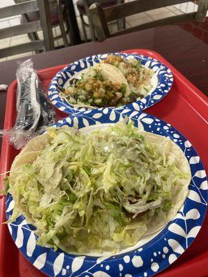 Fish tacos & asada & chicken tacos