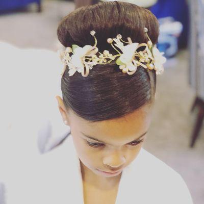 Flower girl updo