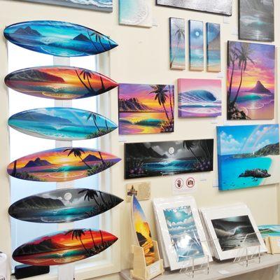 Love Hawaii, Love Beach time. We only carry the local artists.