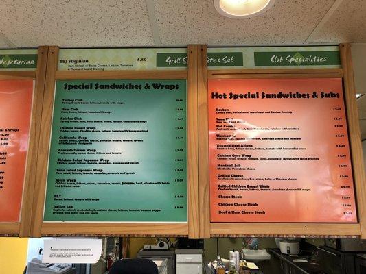 This picture is of their lunch menu but they also have a breakfast menu