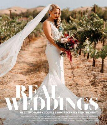 My wedding Dress was featured in Diablo Magazine- January 2021 edition :)