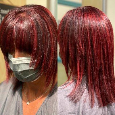 Vibrant Red Highlights