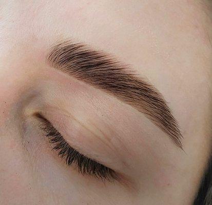 Brow lamination and tint