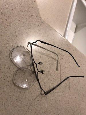 Bent glasses.