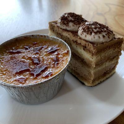 Creme brûlée and Tiramisu