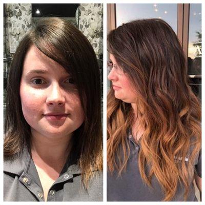 before and after of my recent extensions (by maddie and malcolm)