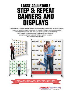 High-quality, cost friendly backdrop for trade shows and conferences or special events. E-Mail: info@swiftcopy.com Tel.:212 683 4900