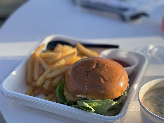 Cheeseburger and Truffle Fries