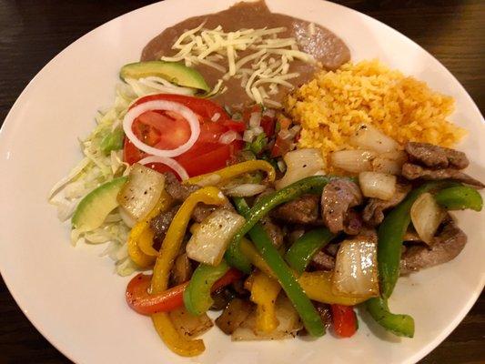 Steak fajitas