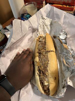 Best cheesesteak I've had. Great bread, excellent flavor and it was giant!