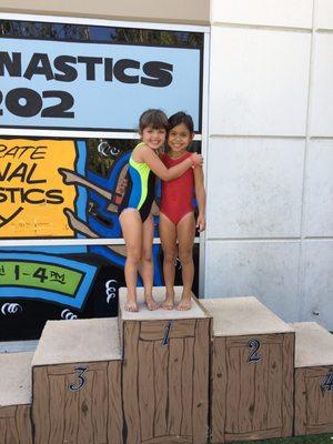 Making friends at Oceanside Gymnastics!