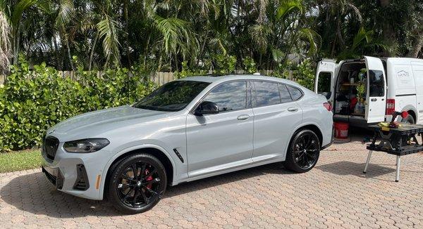 BMW x4 all clean! Performed our Signature Detail for this client, results were fantastic.