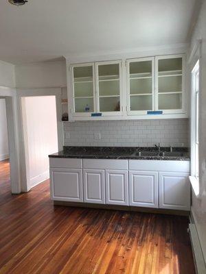 Installed new kitchen.  Refinished floors