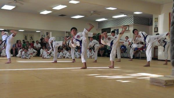 Belt test night at Blue Dragon Taekwondo.