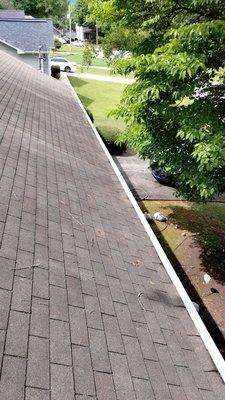 Finished product after gutter guards installation