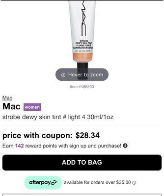 The tinted moisturizer Mac " doesn't make " !!