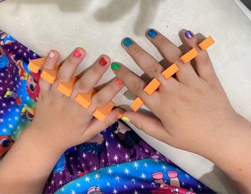 Rainbow nails