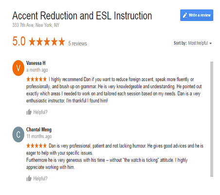 Accent Reduction and ESL for Business