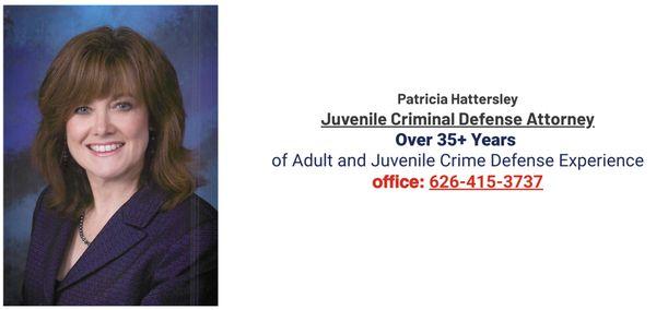 Attorney Patricia Hattersley
Los Angeles Criminal Defense Attorney - Pasadena Law Firm. Free Case Review/Consultation Attorney 626-415-373