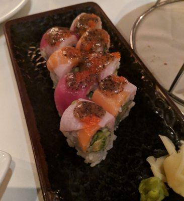 Truffle Rainbow Roll. Fantastic