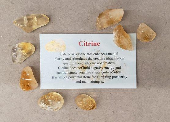 Citrine, stone of prosperity, abundance.