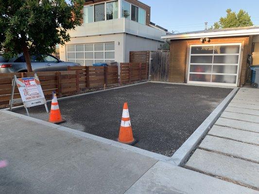 Prepping for new brick driveway.