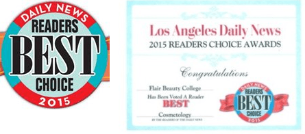 Voted for best cosmetology school by LA Daily News 2015 Readers Choice Magazine