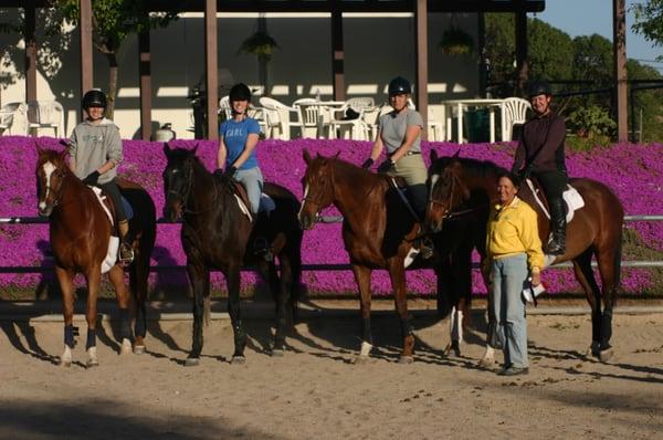 Adult Group lesson on Peck Farm horses.