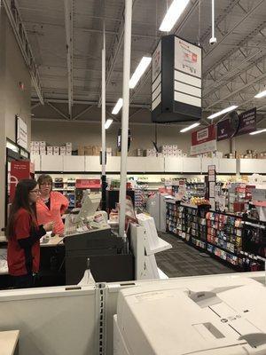 Cashier ready to help