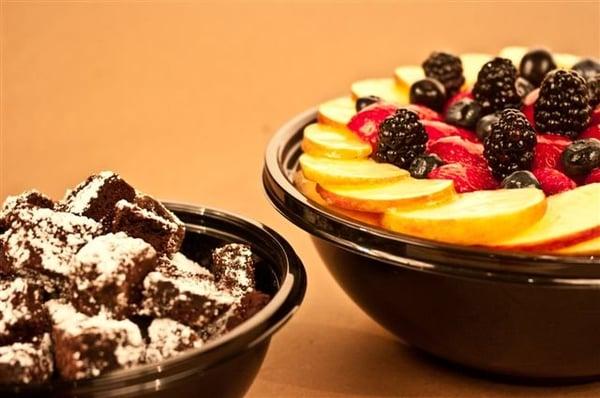 Fruits and Brownies