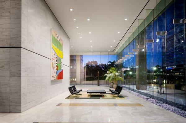 1901 Avenue of the Stars Building Lobby.  Premier Los Angeles Office Space