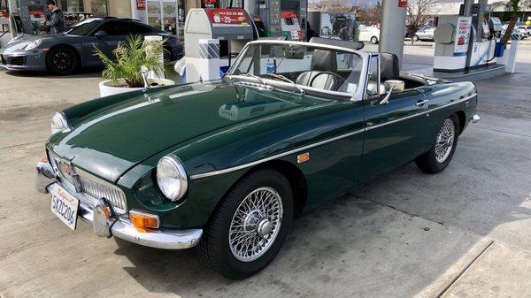 '69 MGB Maintained professionally by Darrin's MG Service.