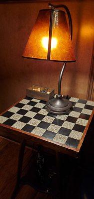 Chess board take nightstand